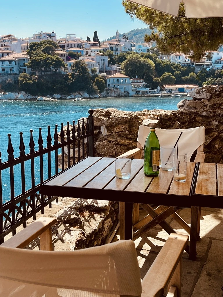 Skiathos island Greece view from terrace