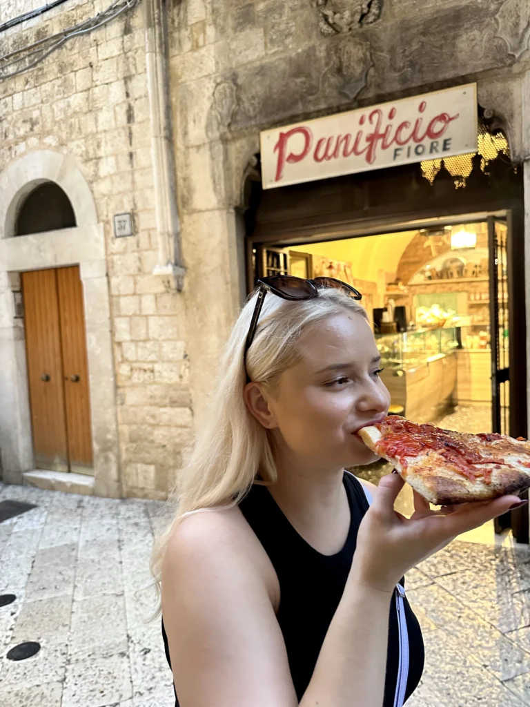 Bari Italy street food focaccia spring travel