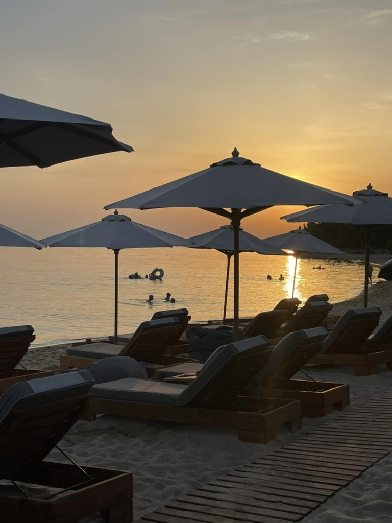 Kalogria beach Halkidiki during sunset