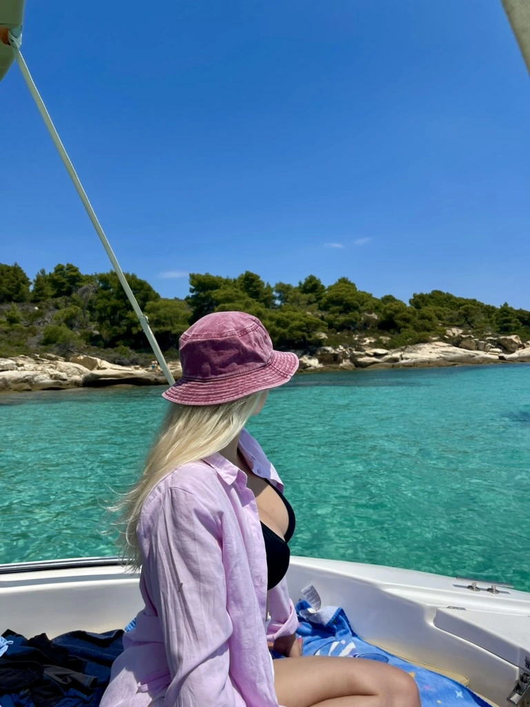 Myrsini beach in Halkidiki hidden gem reacheable by boat
